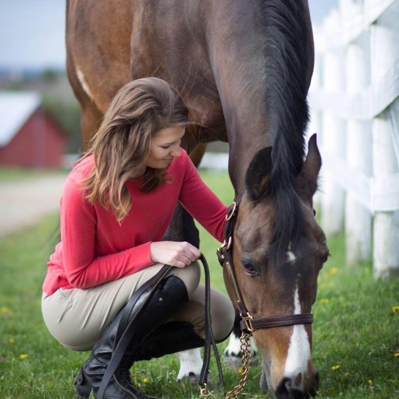 Kassandra McCarn with a horse